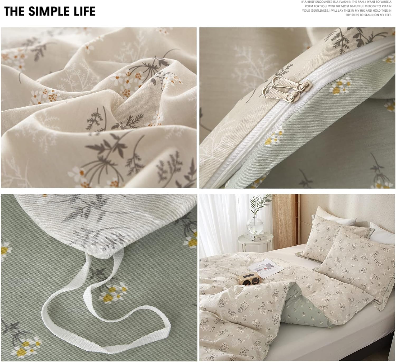 Floral Cotton Bedding Comforter Set